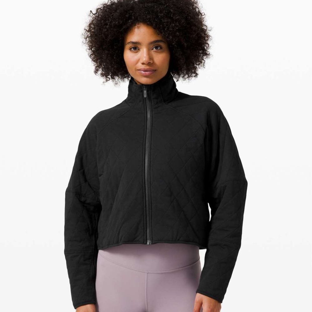 Lululemon Quilted Calm Jacket Size 8 Black